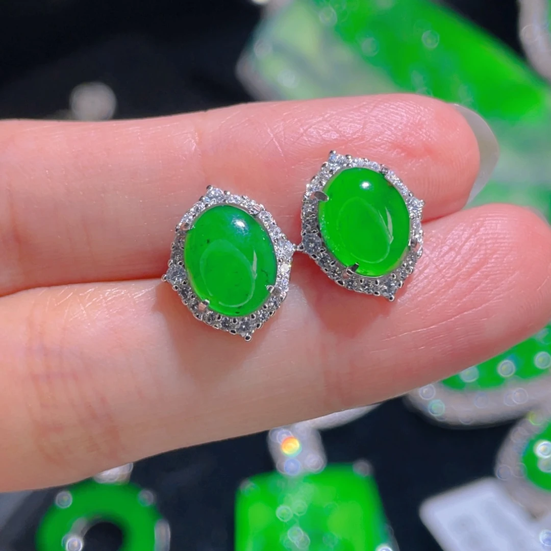 翡翠吊坠(不含链)银S925镶嵌