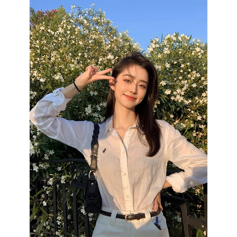 辣翻小马亚麻衬衫 松弛感穿搭 夏季防晒衬衣多巴胺穿搭超模既视感