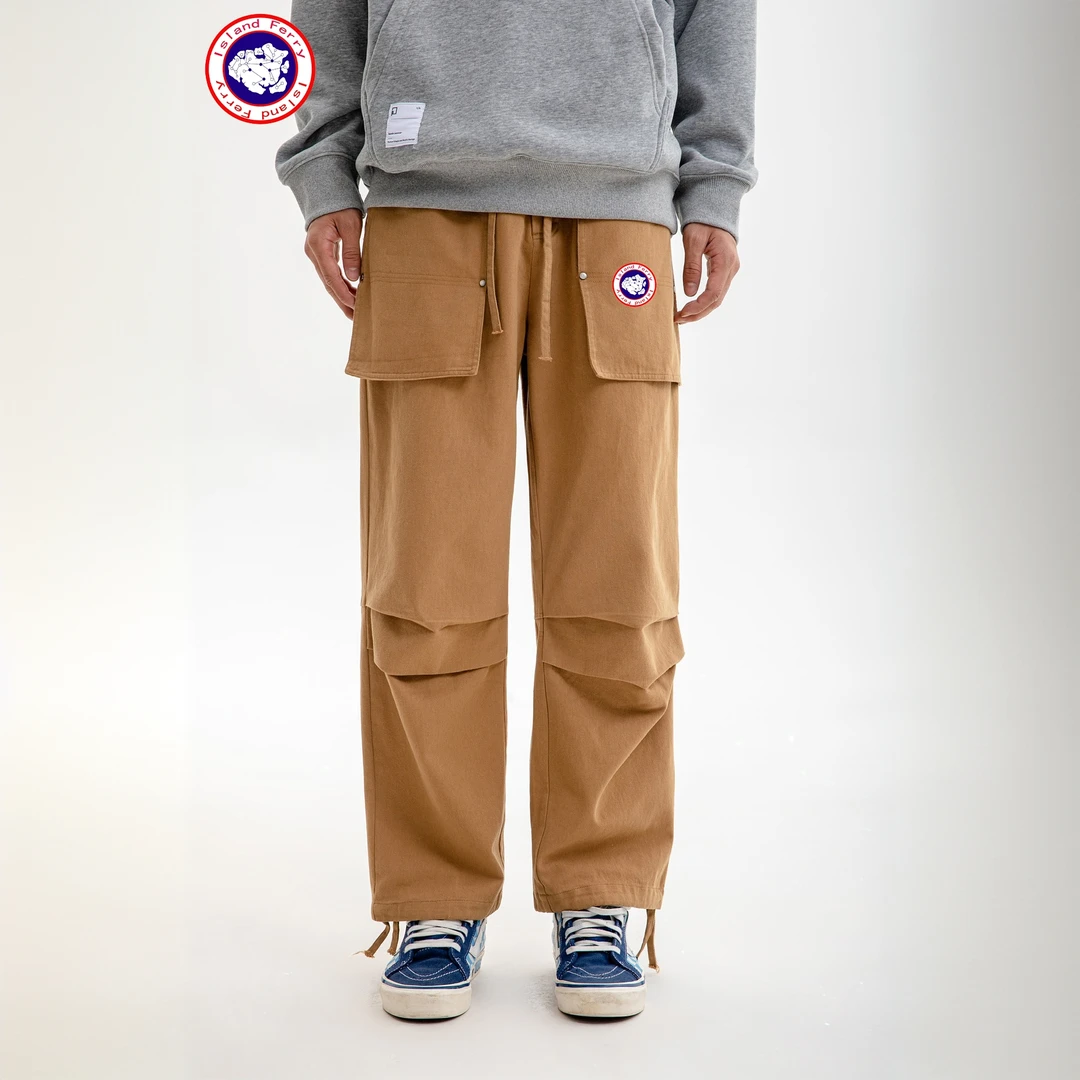 ISLAND FERRY2025新品发售春季重工男士纯棉水洗工装休闲裤F1906