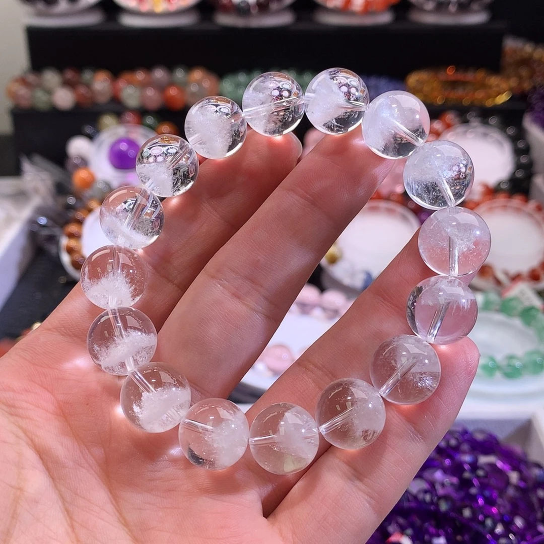 未镶嵌水晶手链白幽灵金字塔13+