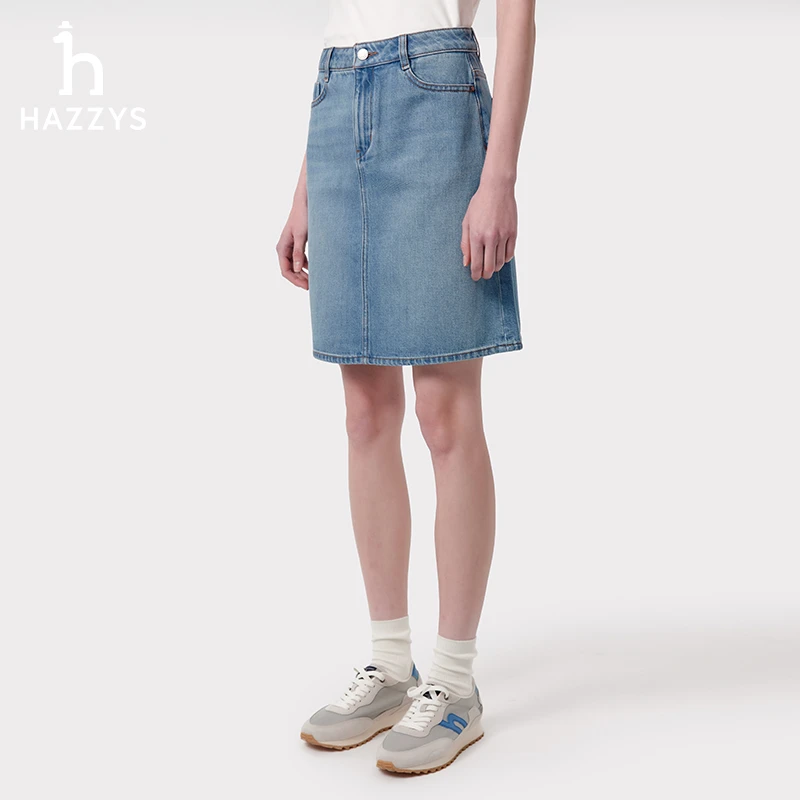 【PHIZ】Hazzys哈吉斯春夏季女士半身裙时尚休闲牛仔裙女装裙子