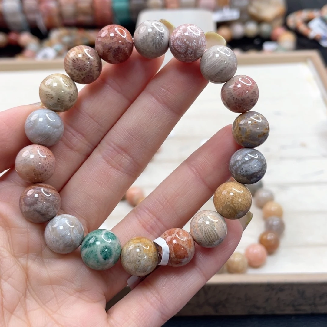 硅化珊瑚（珊瑚玉）手链未镶嵌飞***燕291