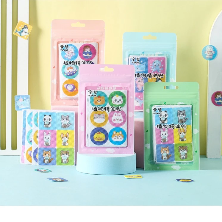 植物精油贴儿童卡通无纺布防叮贴通用防蚊贴防蚊子驱蚊贴可爱