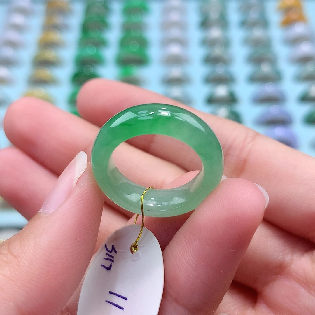 未镶嵌戒指翡翠11圈