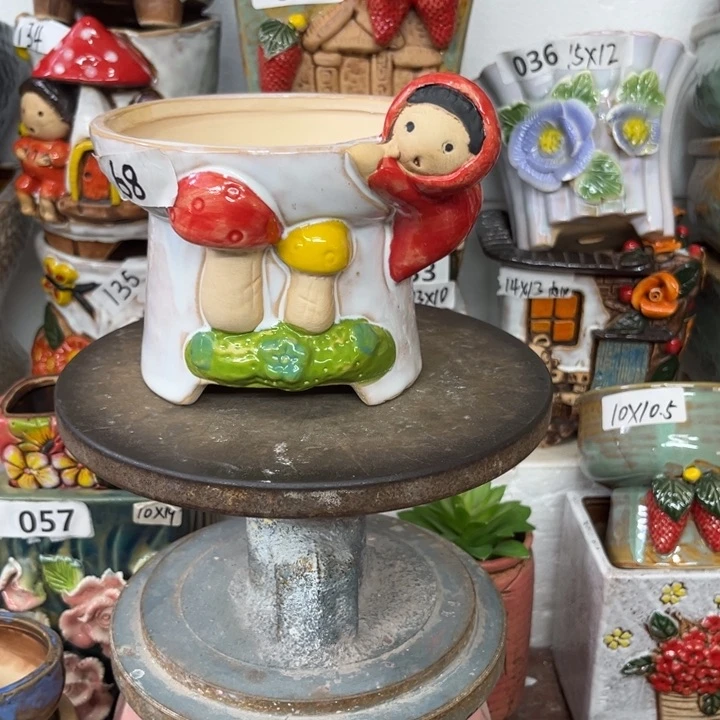 紫砂花盆粗陶材质多肉花盆
