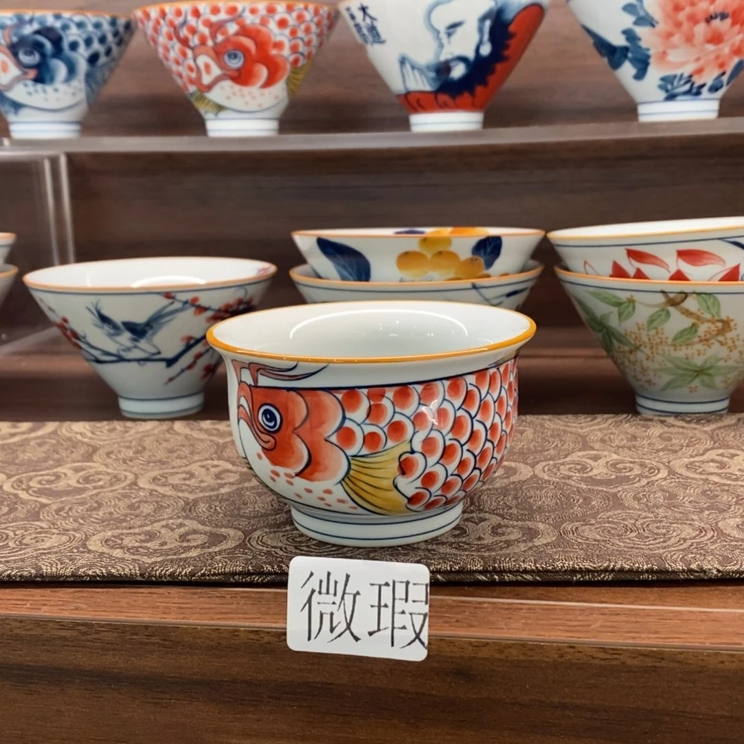 釉下彩老陶泥手工绘制