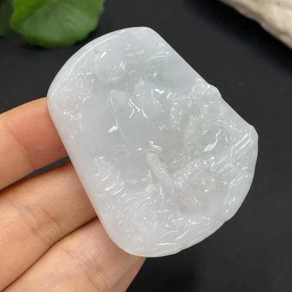 P22-天然A货翡翠-山水牌