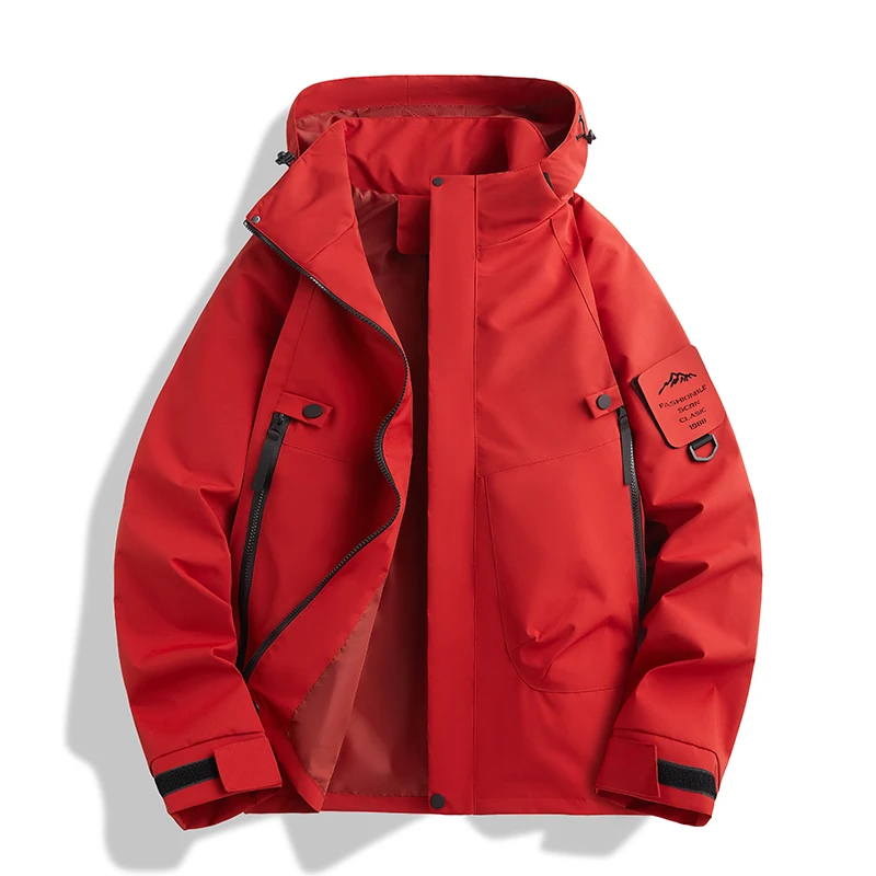 春秋季情侣款户外登山徒步连帽冲锋夹克外套！BR23218