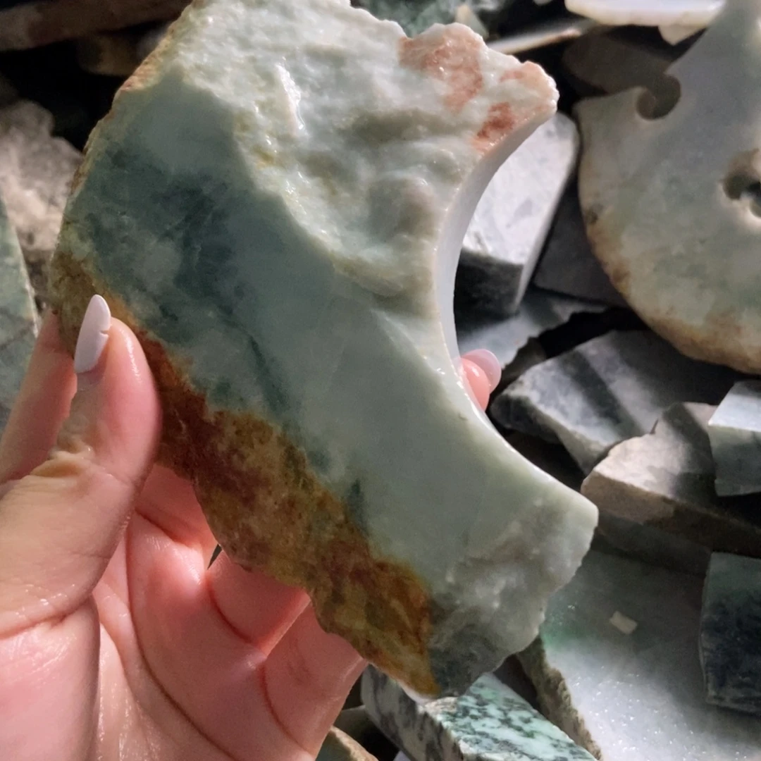 翡翠未镶嵌挂件天然翡翠