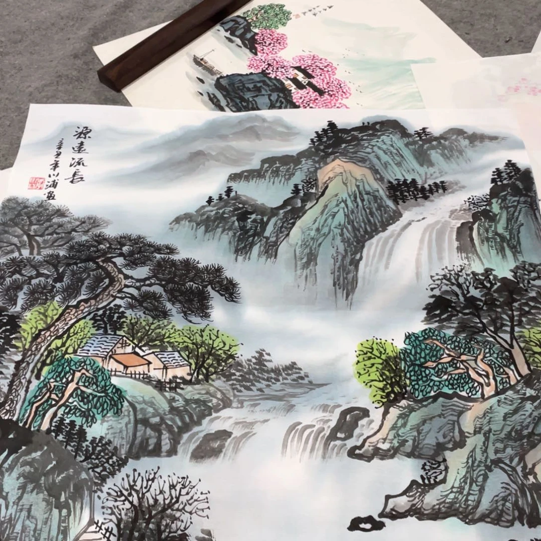 国画国画作品画心一张