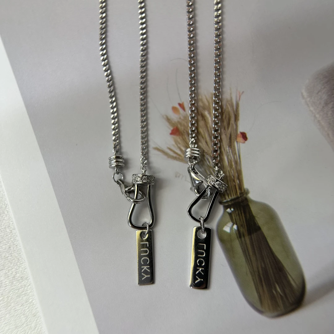 链子925银 925银项链 古巴银项链 可搭配珍珠吊坠 叠戴 长度可选