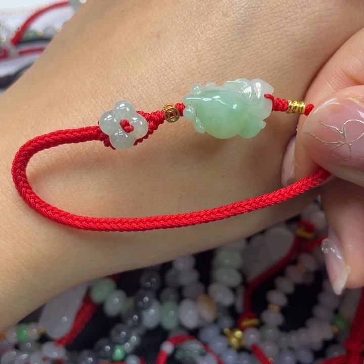 翡翠未镶嵌手绳16手围