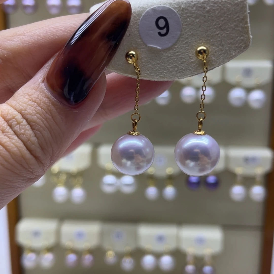 淡水珍珠耳饰银S925镶嵌