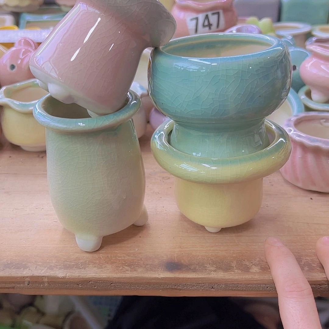 陶瓷花盆当场满12包邮