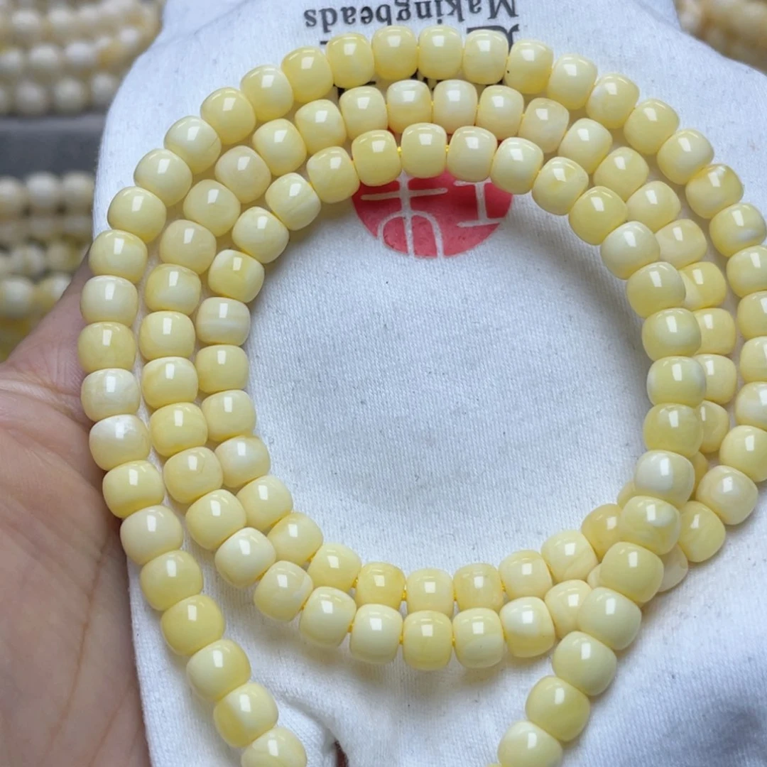 未镶嵌蜜蜡裸石6.5m蜜蜡手串