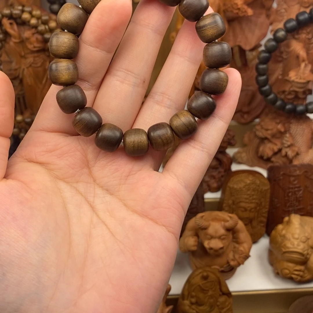 檀香木手串/手链自***枝福利老山檀黑沉10*11奶香