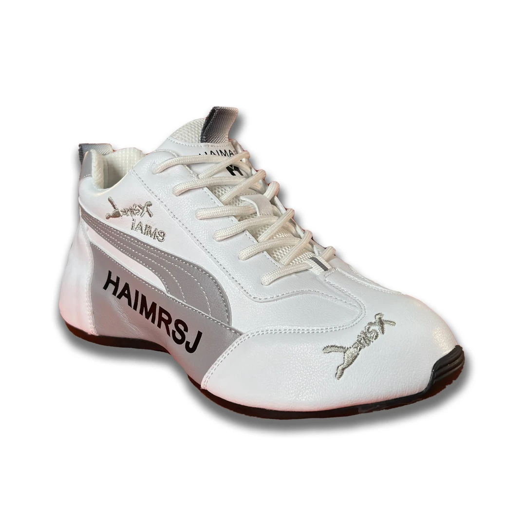 白灰色专柜撤柜轻奢手工软底软面时尚休闲鞋7078