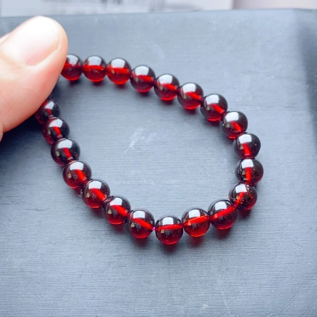 未镶嵌石榴石手链7毫米经济实惠大漏