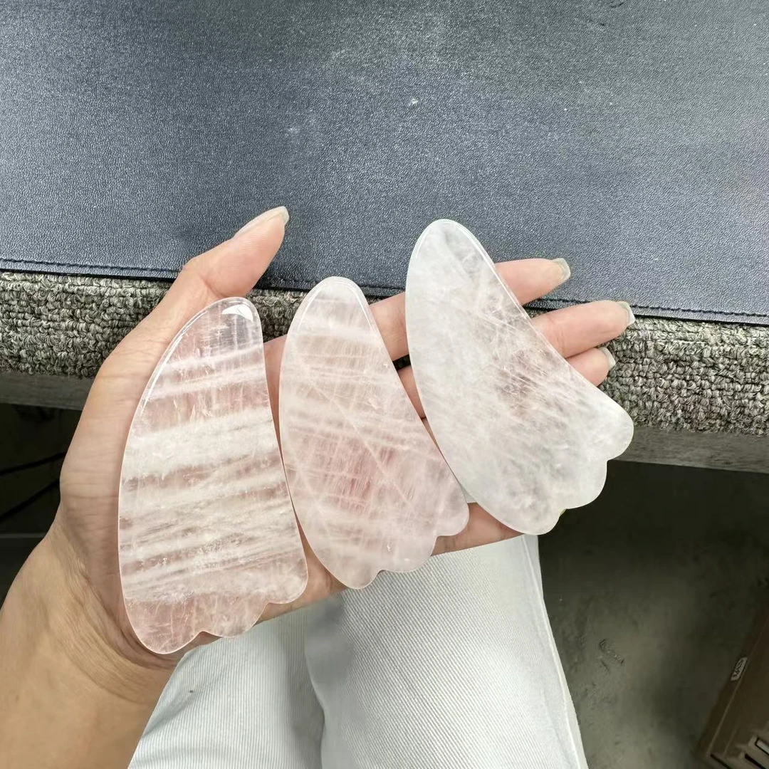 天然粉水晶刮痧板按摩梳多样性发其一