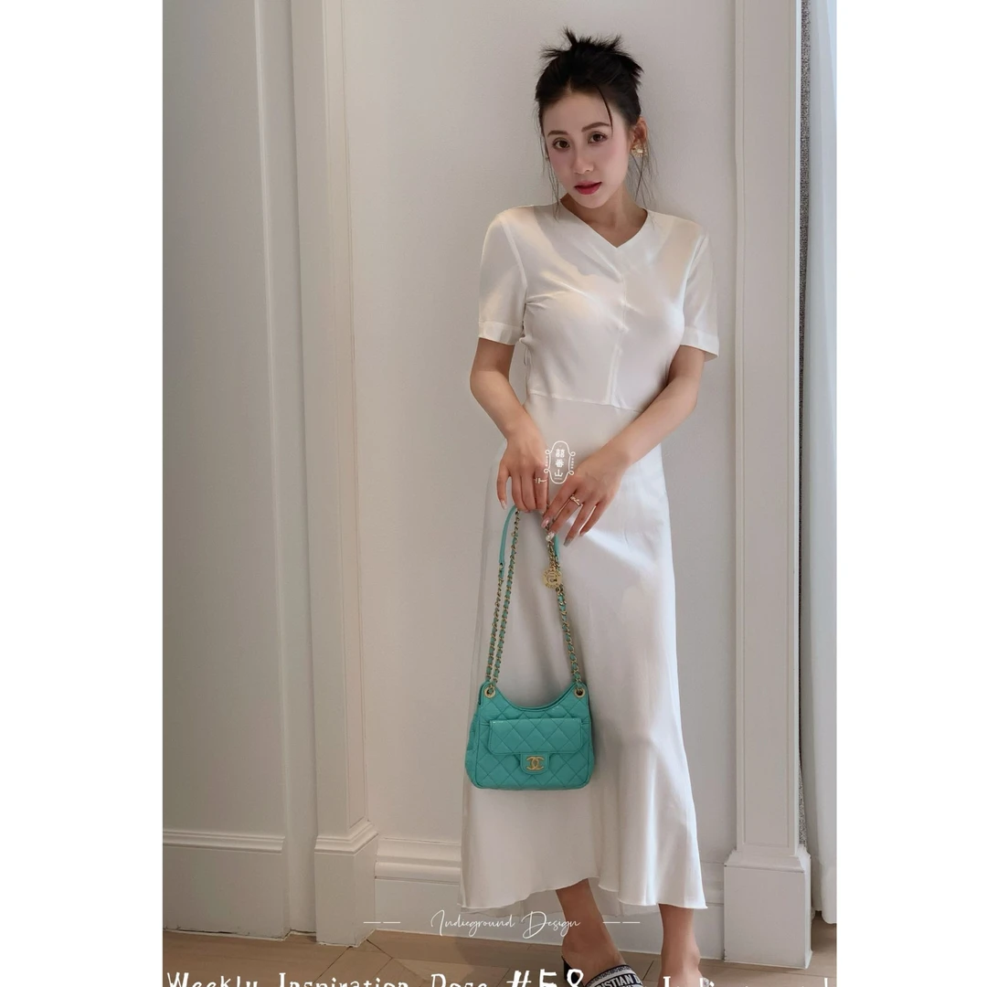 【囍番山·2025·春季】千金风白色小礼裙连衣裙