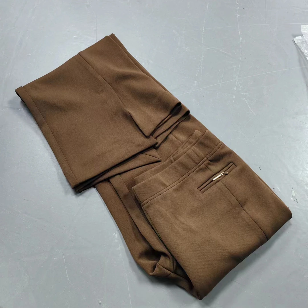 【南油玲姐】咖啡色休闲裤86009