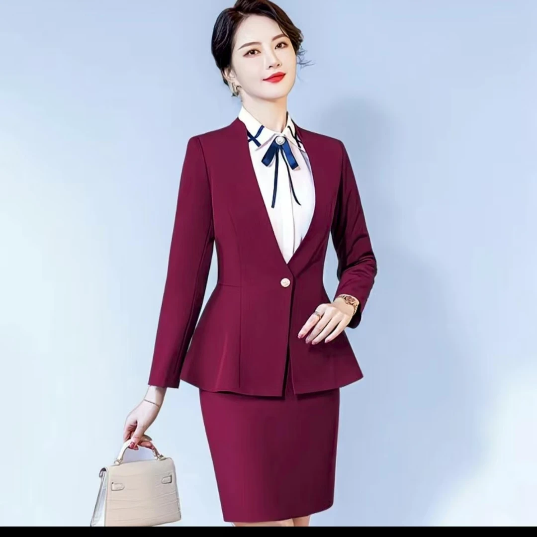 黑色廓形常规秋季蚂蚁腰女士西装修身小西装秋冬西服