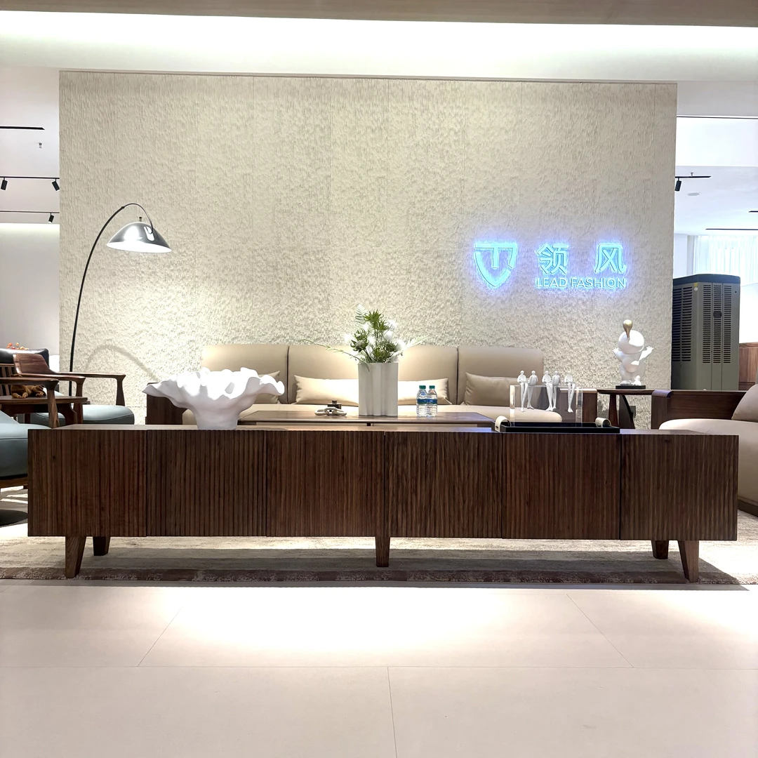 LF228#实木电视柜乌金木客厅储物电视机柜现代简约2.4米电视柜