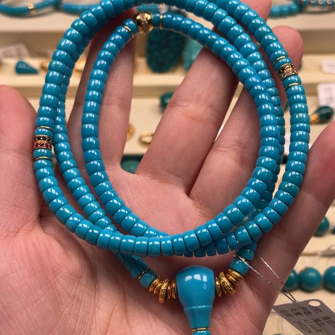 18K金镶嵌绿松石珠宝奇石