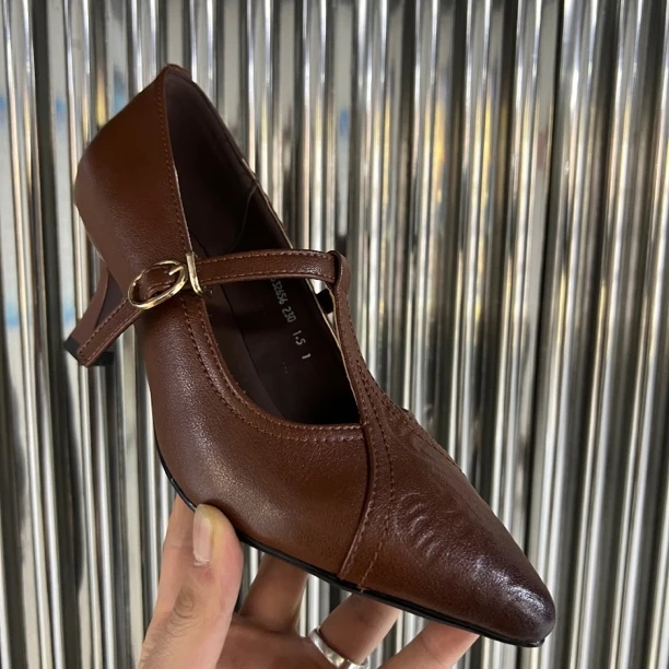 1134高跟内增高夏季秋季薄款尖头单鞋法式时尚细跟百搭跟鞋皮鞋