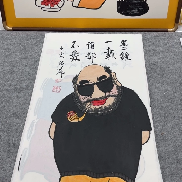 国画手绘禅意画一物一拍