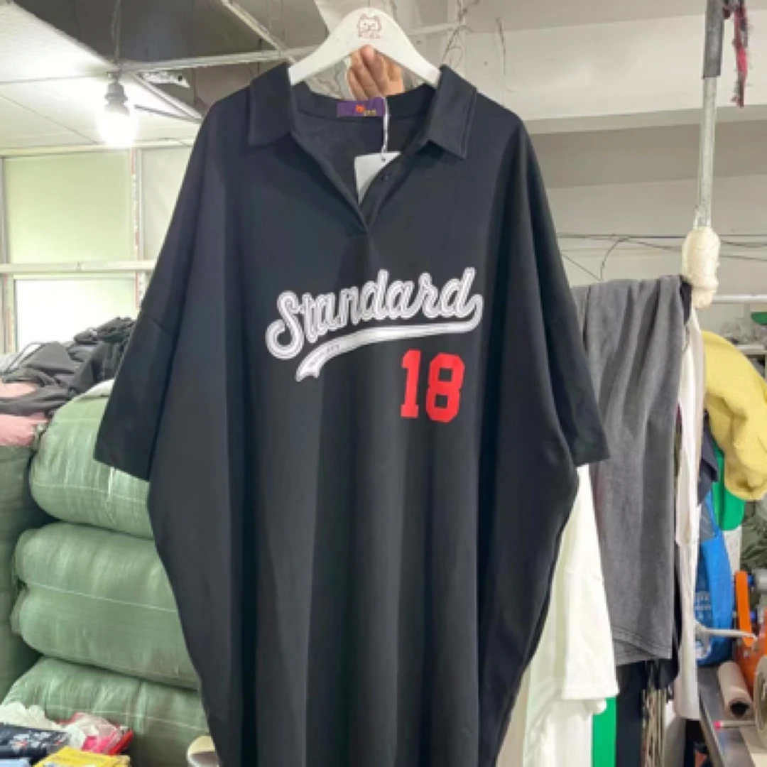 日韩订单Polo领侧开叉连衣裙