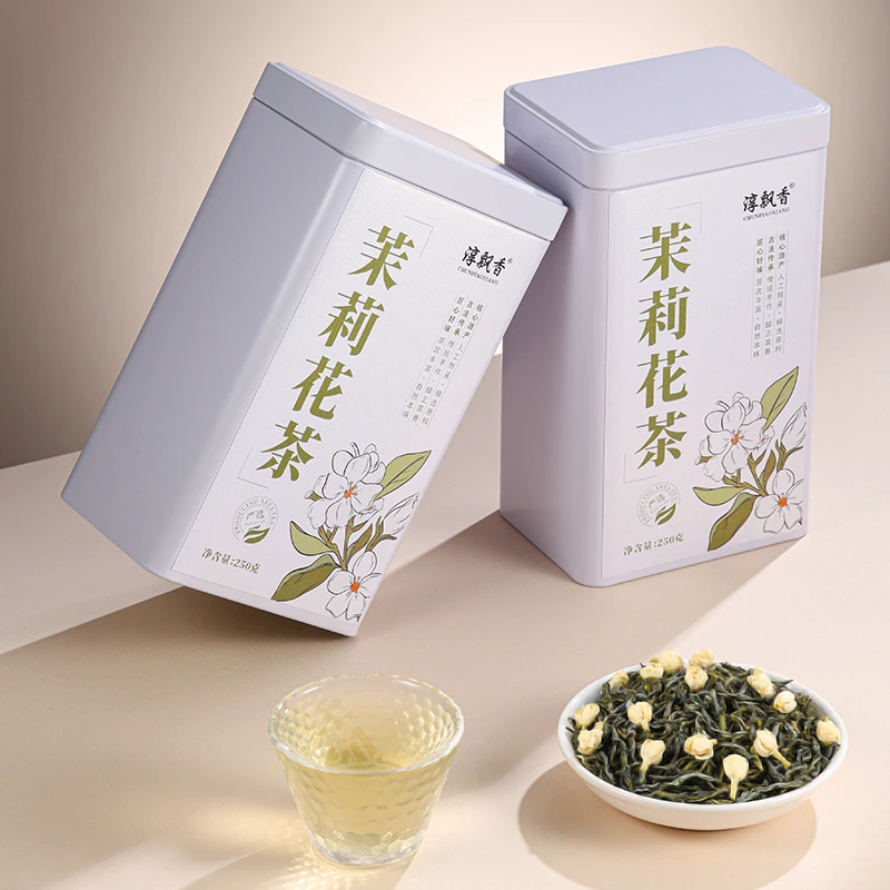 新茶浓香型茉莉花茶茉莉香茉莉飘雪春季嫩芽绿茶毛尖毛峰高端一级