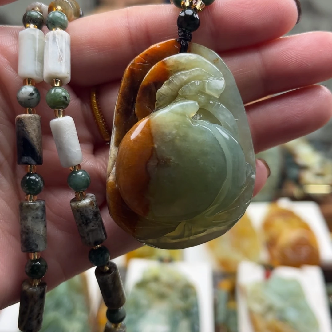 岫玉未镶嵌挂件挂件