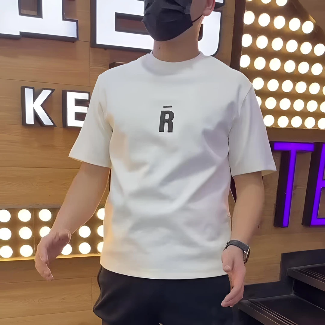 夏季ins美式复古纯棉短袖男款夏季潮流设计百搭宽松炸街重磅T恤