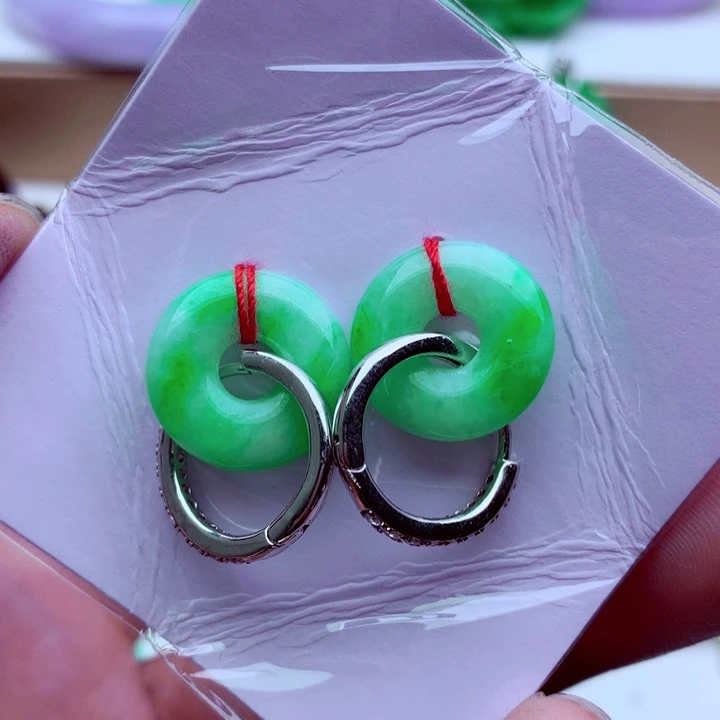 翡翠未镶嵌耳饰耳饰