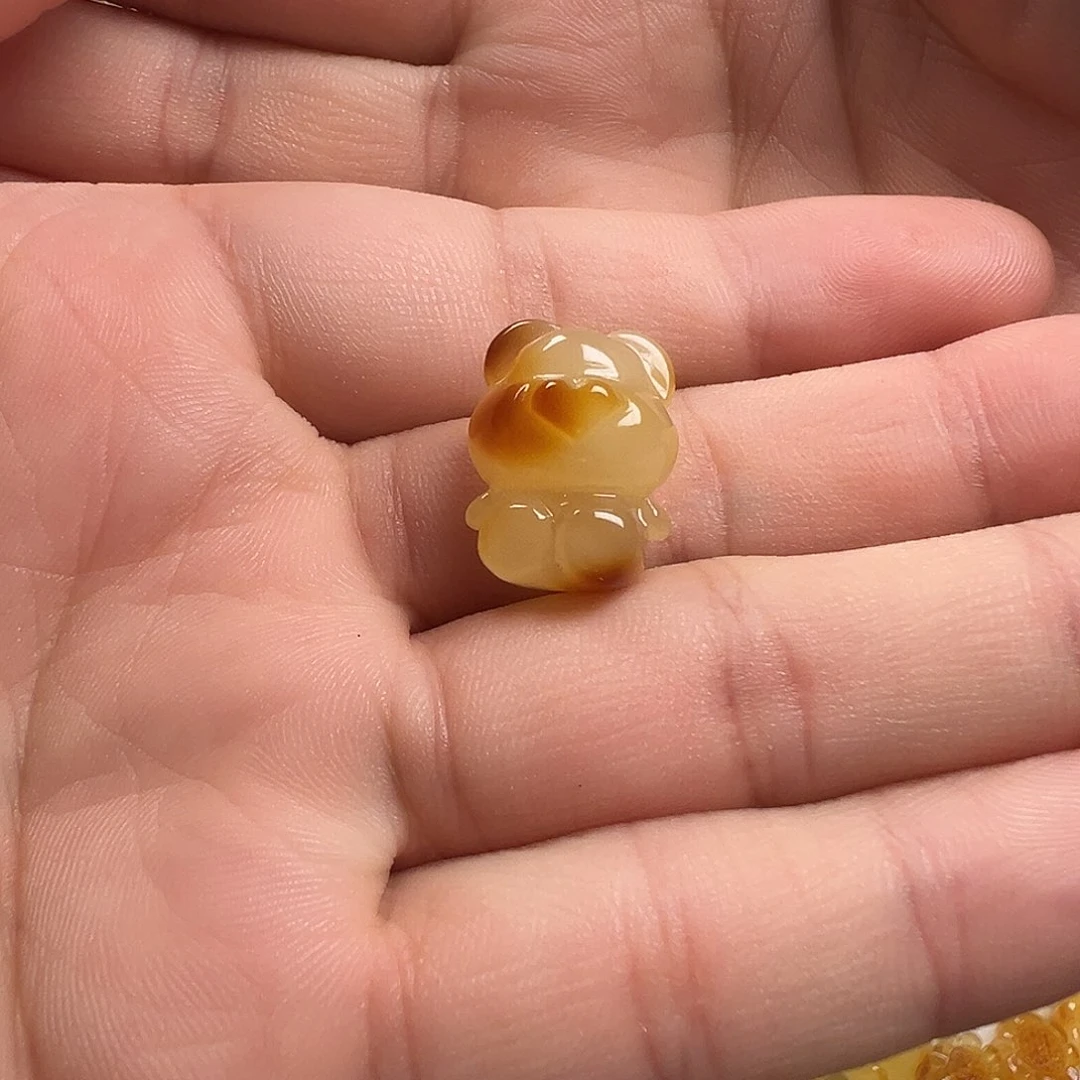 蜜蜡颈饰未镶嵌嚒*小熊提溜（打孔不退换）