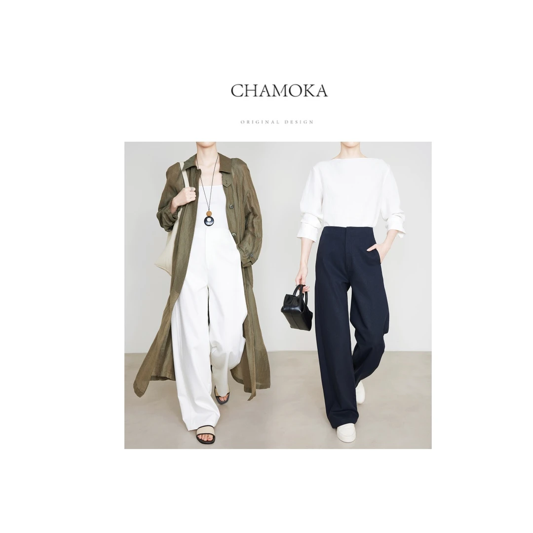 【夏莫卡】轻奢极简时尚百搭显瘦折边橄榄裤K7729