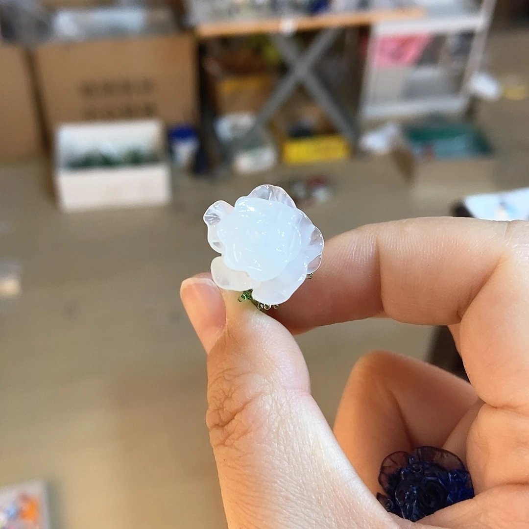 琉璃手工艺品白玫瑰