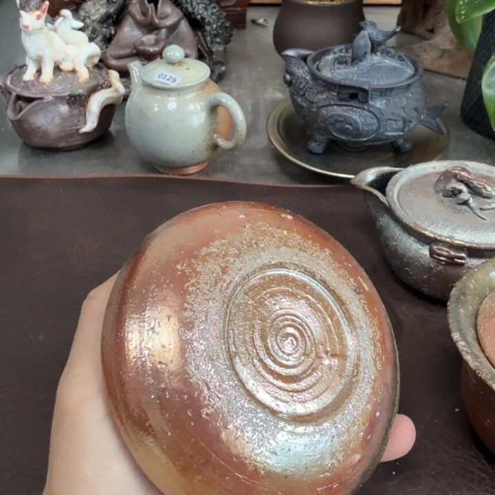 陶盘柴烧福利心哦多多