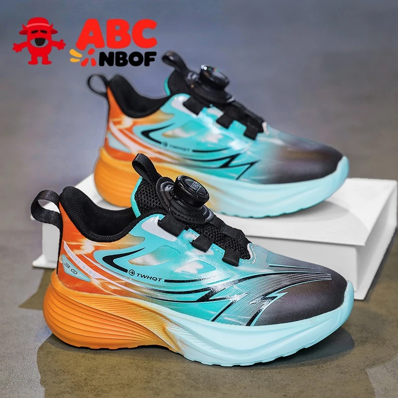 ABC NBOF童鞋男童鞋2025新款皮面防水儿童运动鞋中大童秋冬跑步鞋