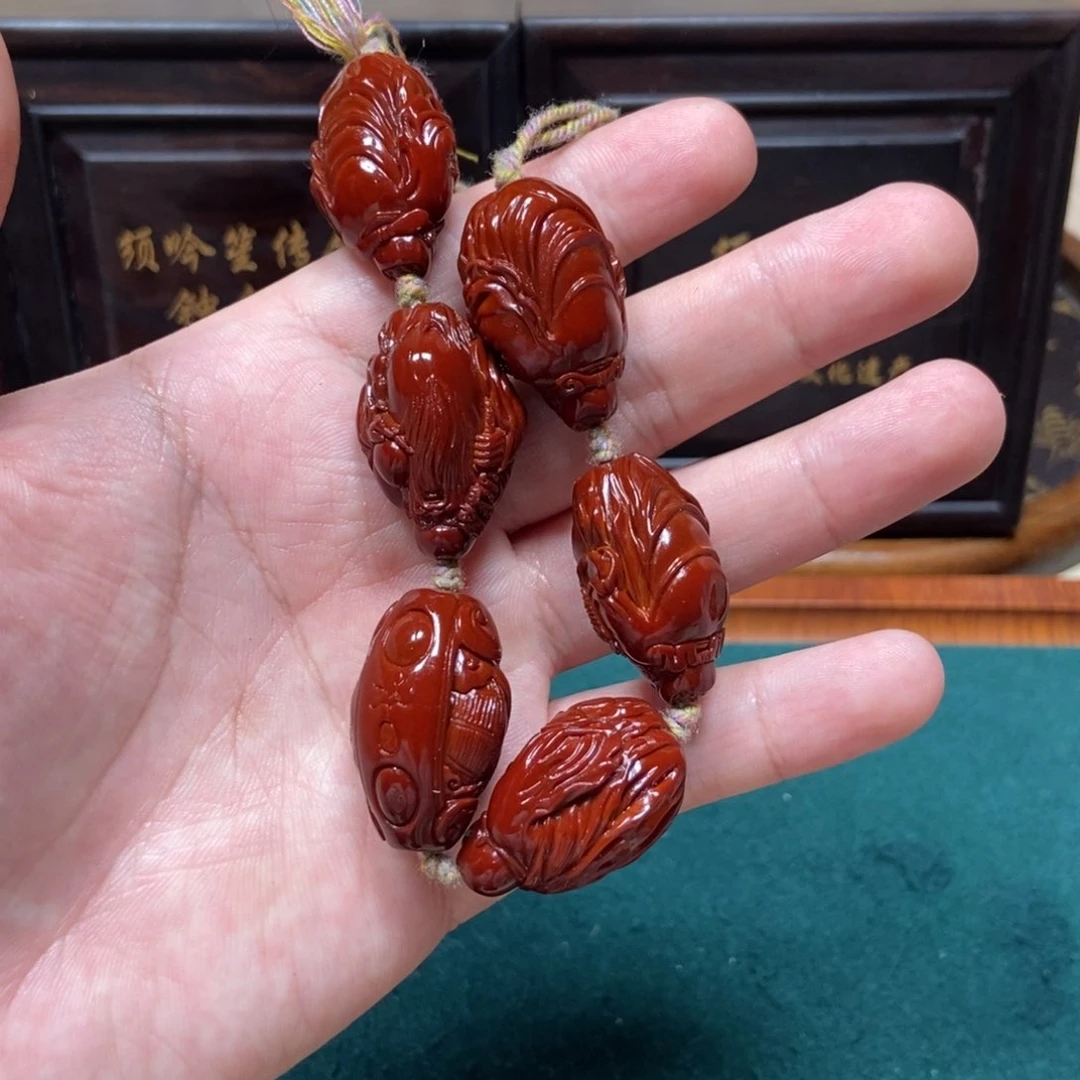 手串橄榄核流**水福禄寿喜财