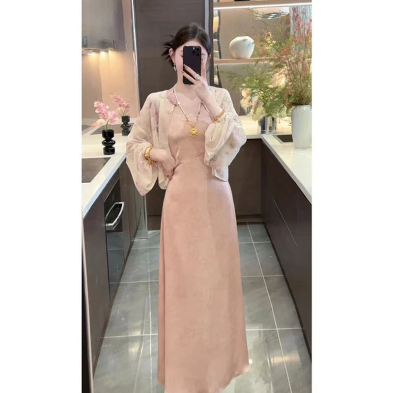 女生韩系ins衣服甜美可爱风格衣服新中式国风套装裙女高级感气质
