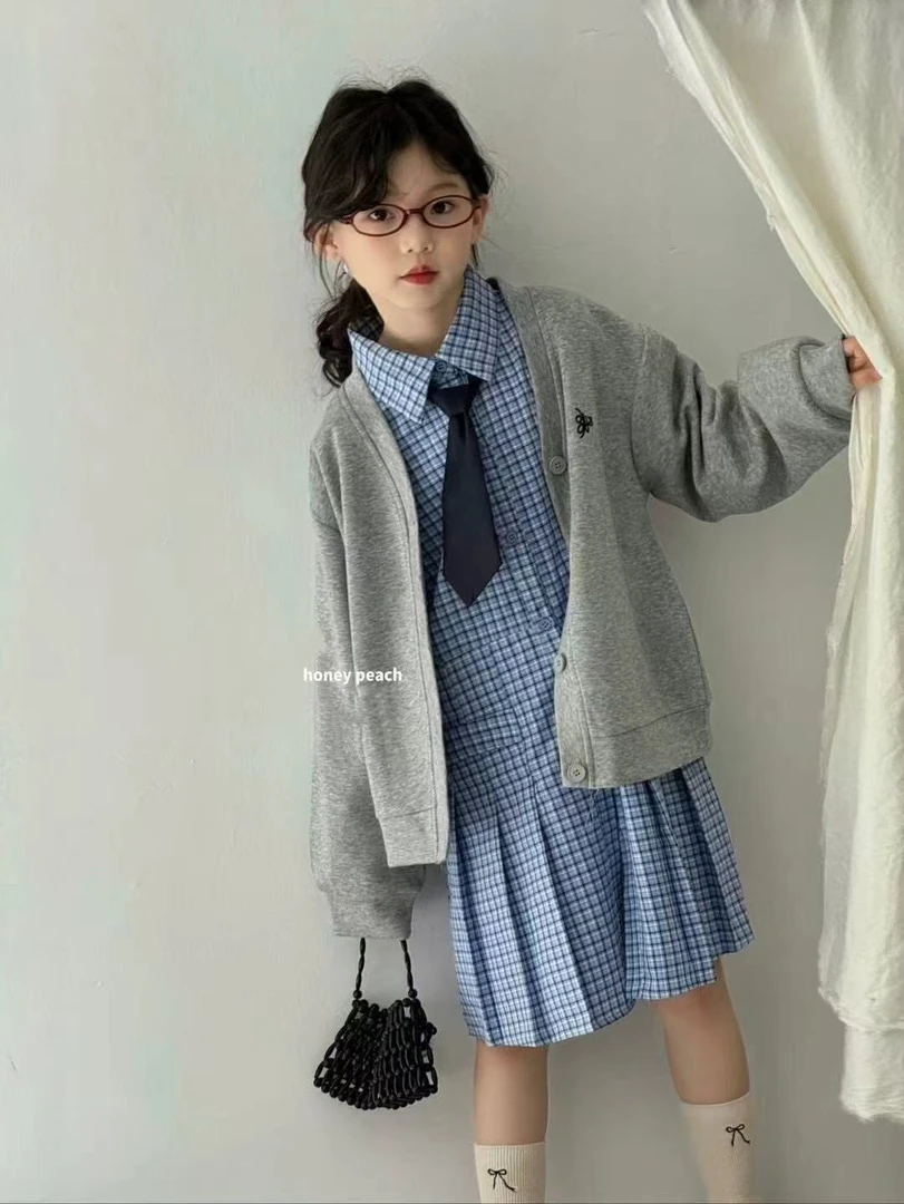 实体店衬衫裙两件套学院风韩系中大童