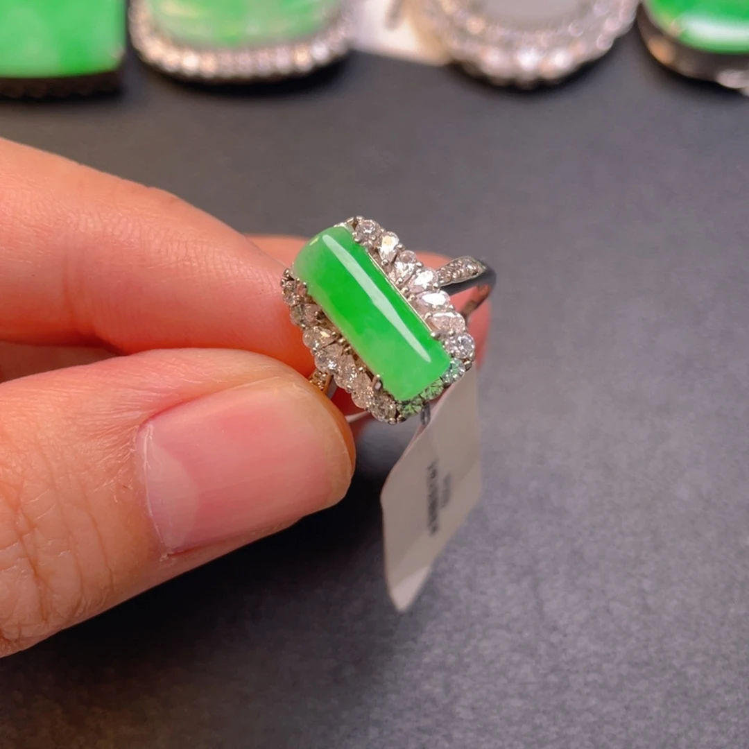 翡翠银S925镶嵌吊坠(不含链)戒指