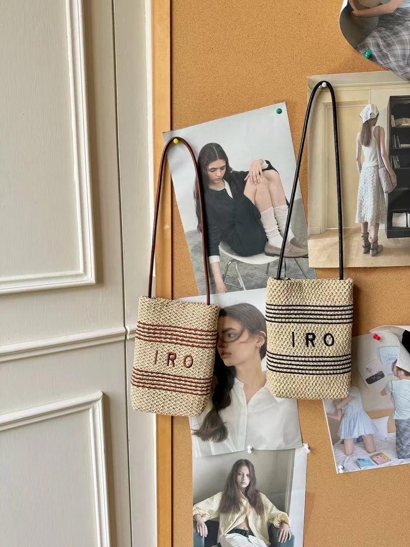 夏日度假风编织手机包