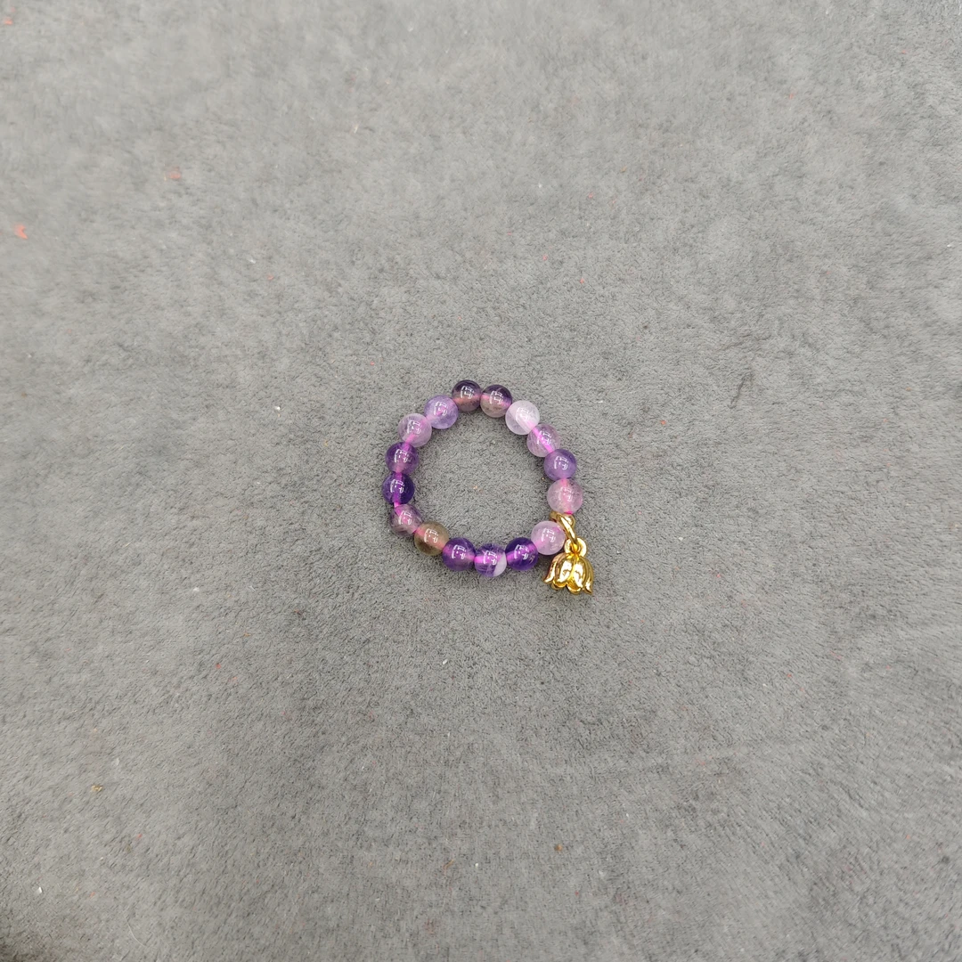紫水晶玉兰花戒指 8100