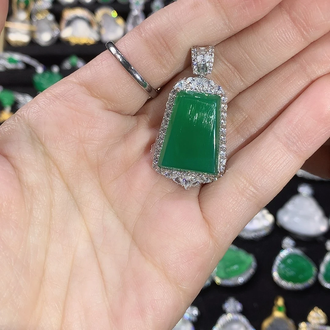 玛瑙/玉髓颈饰银S925镶嵌
