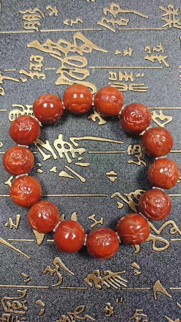 圆珠浮雕十八罗汉8526男士雕刻