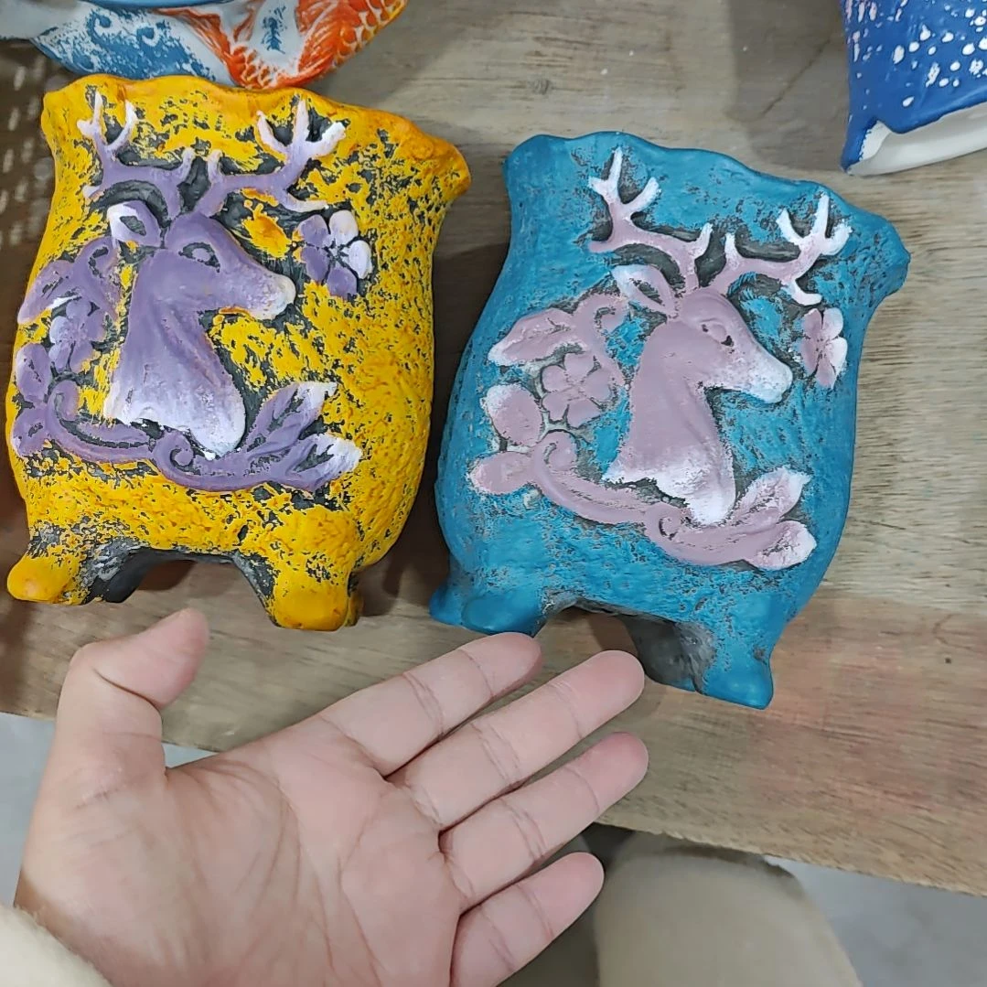 红陶吸水透气的白陶花盆凑满12发货