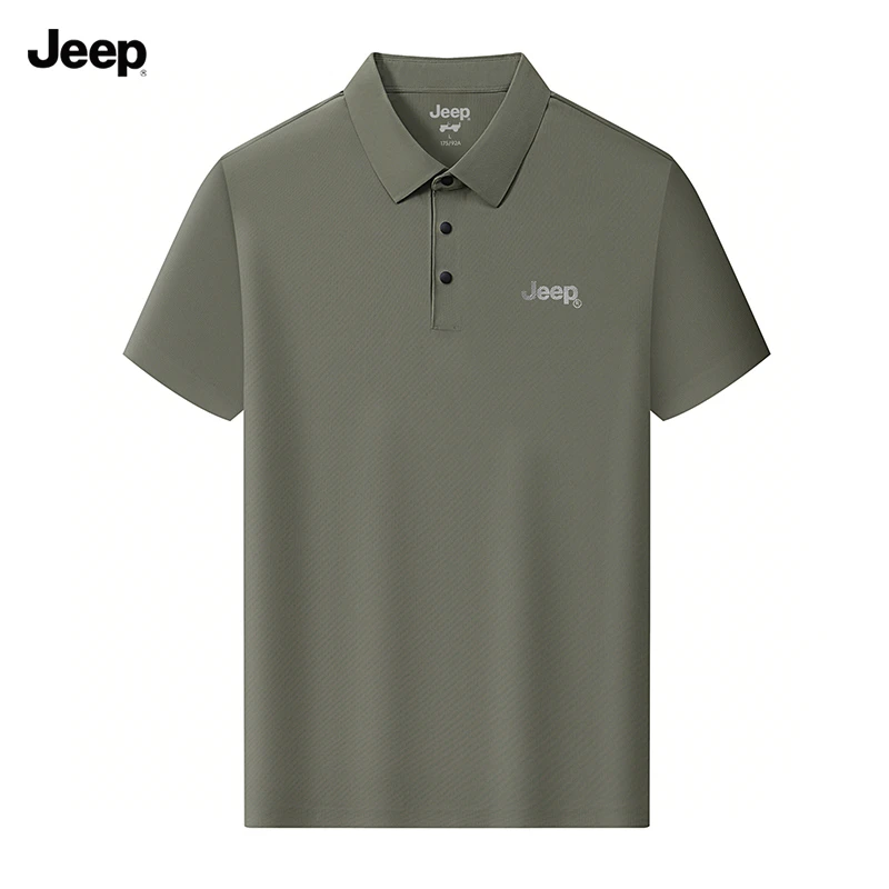 JEEP吉普2025新款男士POLO衫宽松休闲百搭舒适透气短袖体恤上衣